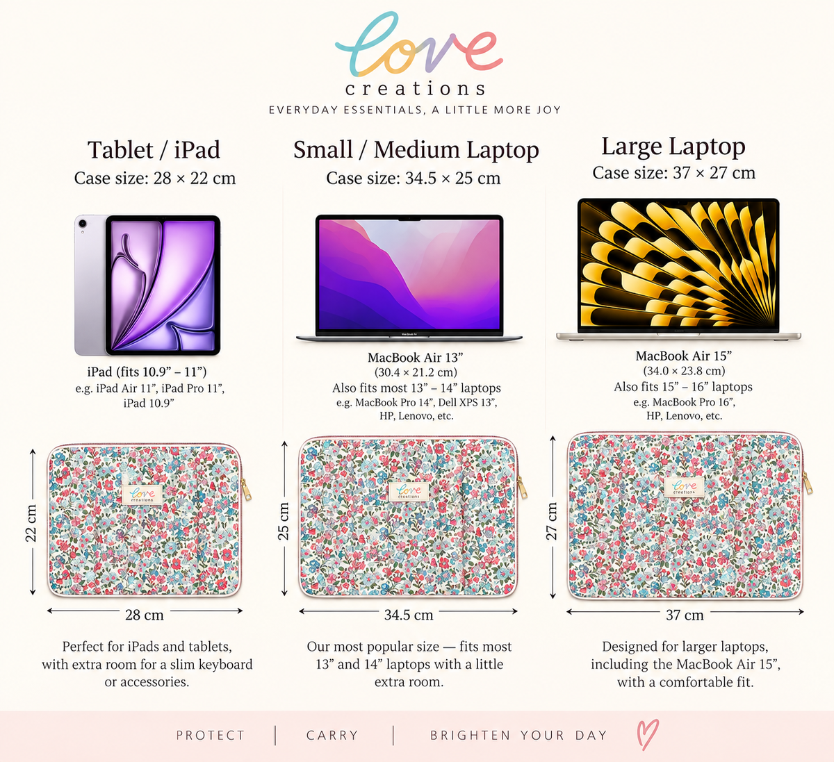 Laptop cases & iPad cases
